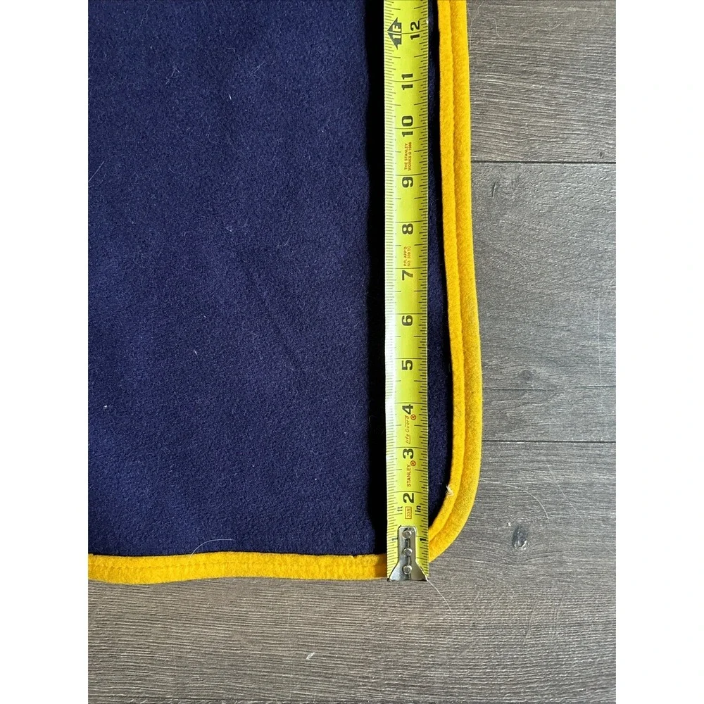Vintage 1960's Notre Dame University Wool Stadium Blanket 65x60 Patch Irish